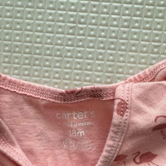 Carter’s|Baby girl Pink Flamingo play Dress,18 months•••cotton sleeveless - Picture 4 of 4